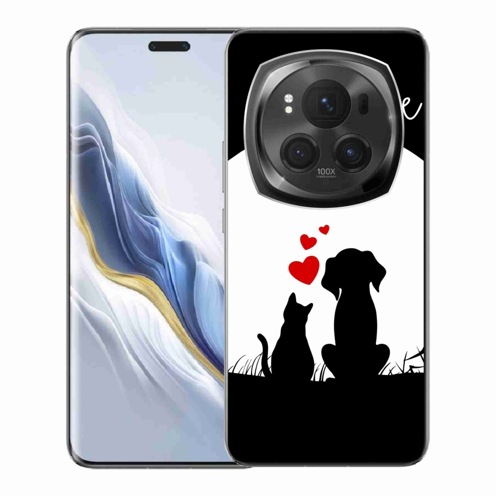 Gelový obal mmCase na Honor Magic 6 Pro 5G - zvířecí láska