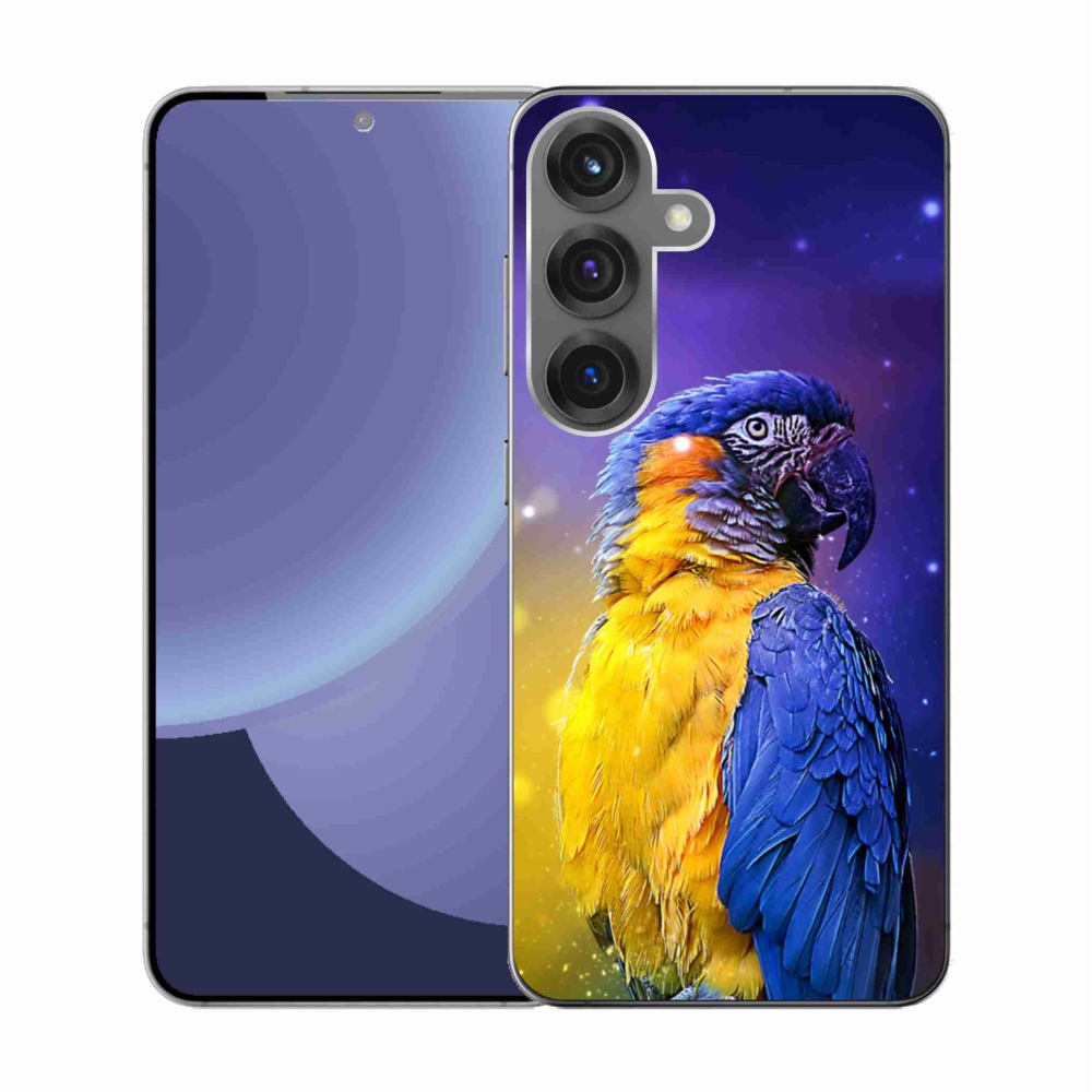 Gelový kryt mmCase na Samsung Galaxy S25 - papoušek ara 1