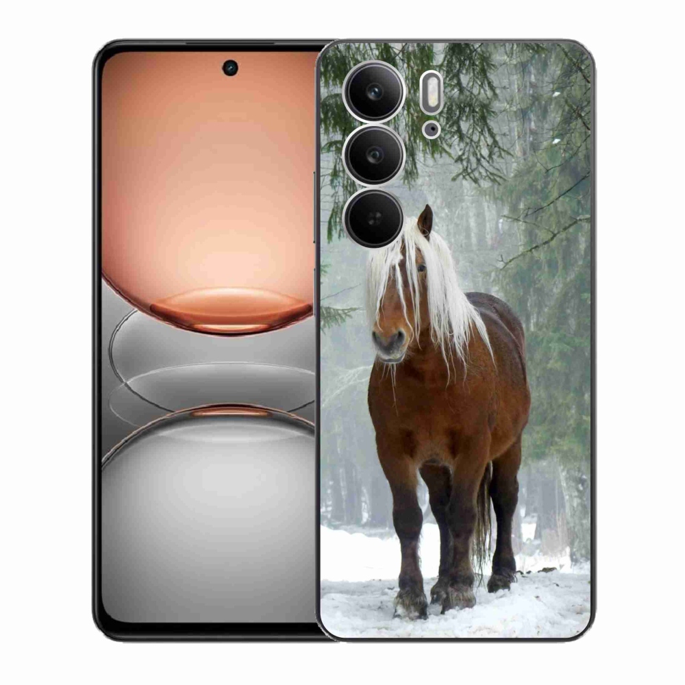 Gelový kryt mmCase na Realme C75 - kůň v lese