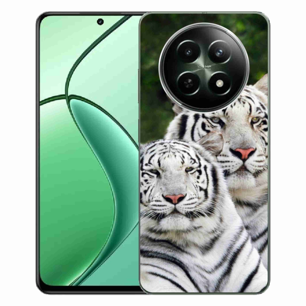 Gelový obal mmCase na Realme 12 5G/12x 5G - bílí tygři