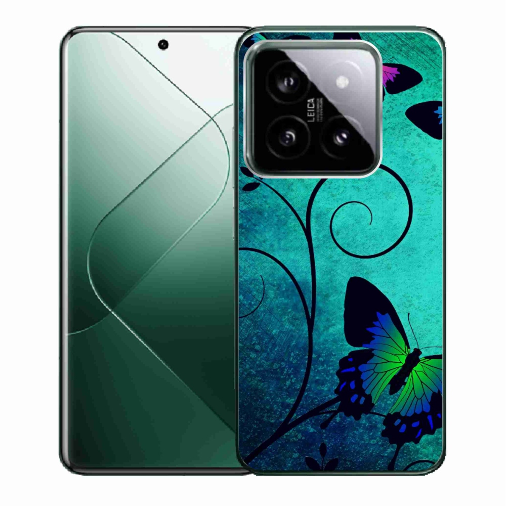 Gelový kryt mmCase na Xiaomi 14 - barevní motýli