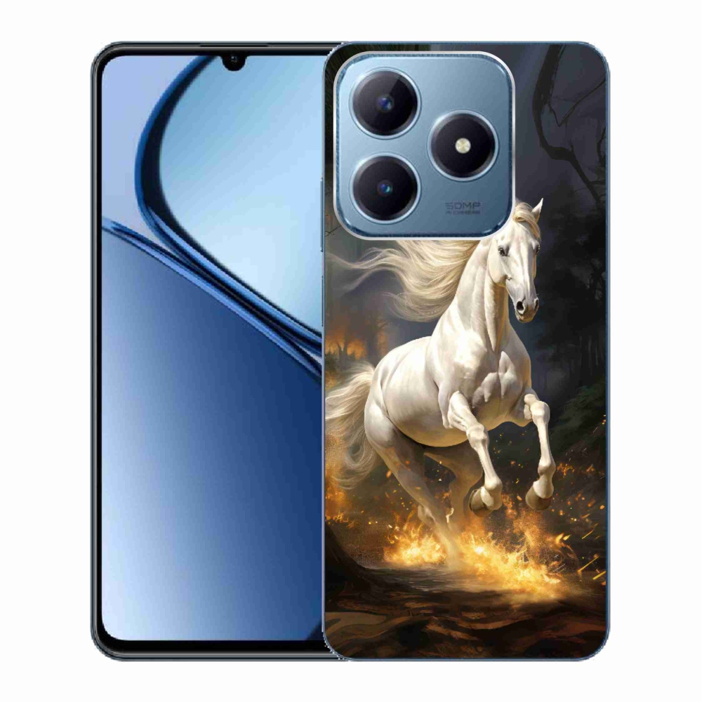 Gelový kryt mmCase na Realme C63 - bílý kůň 2