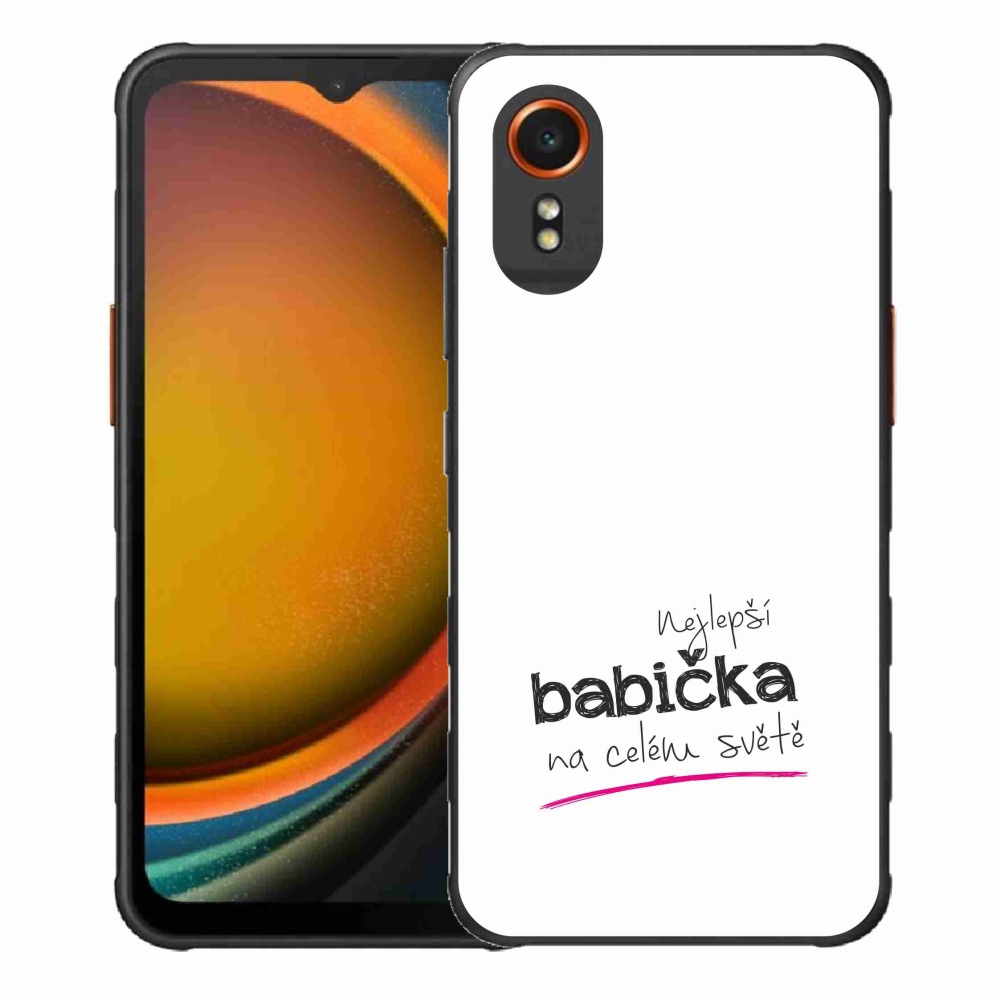 Gelový kryt mmCase na Samsung Galaxy Xcover 7 - nejlepší babička 4 bílé pozadí