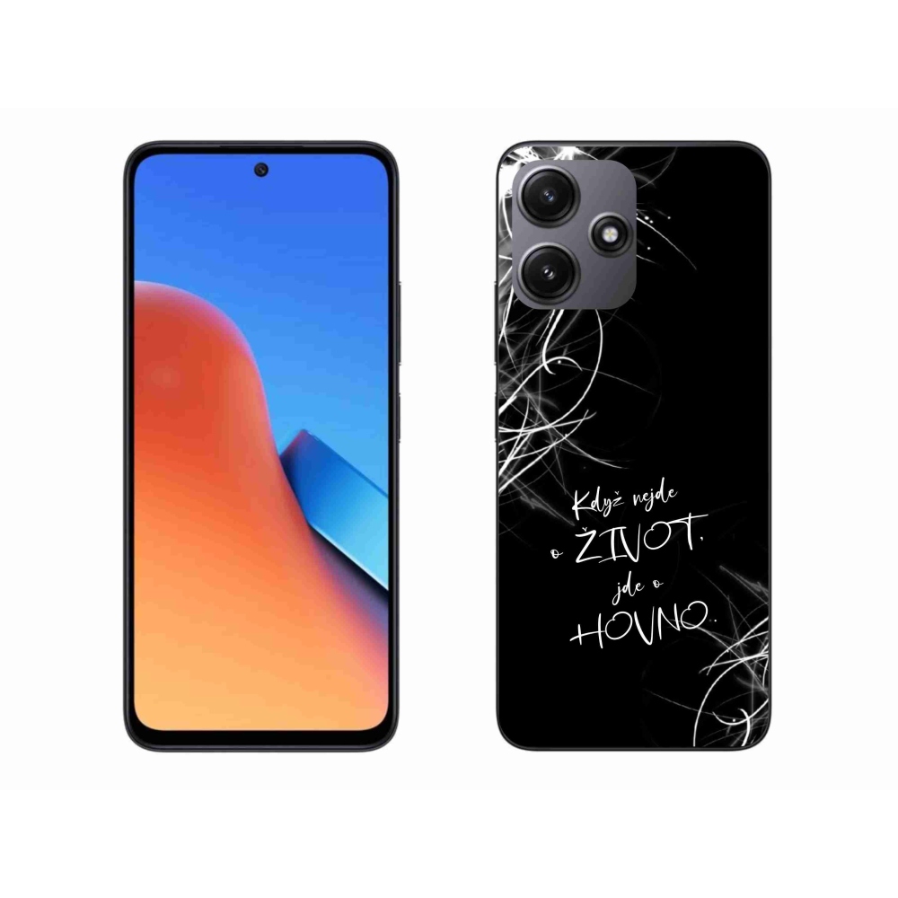 Gelový kryt mmCase na Xiaomi Redmi 12 5G - vtipný text 16 černé pozadí