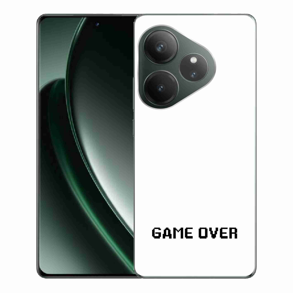 Gelový kryt mmCase na Realme GT 6 5G/GT 6T 5G - game over bílé pozadí