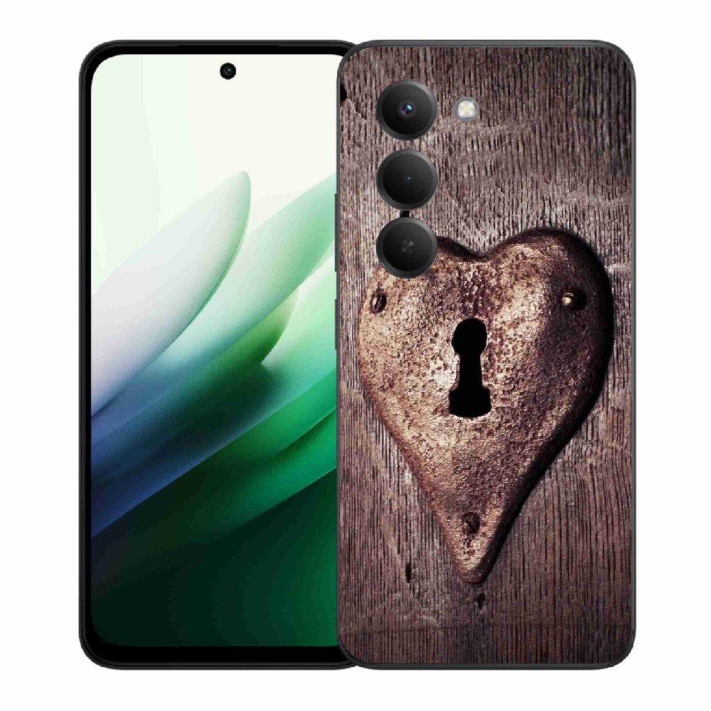 Gelový kryt mmCase na Xiaomi Redmi 15 5G (169mm) - zámek ve tvaru srdce