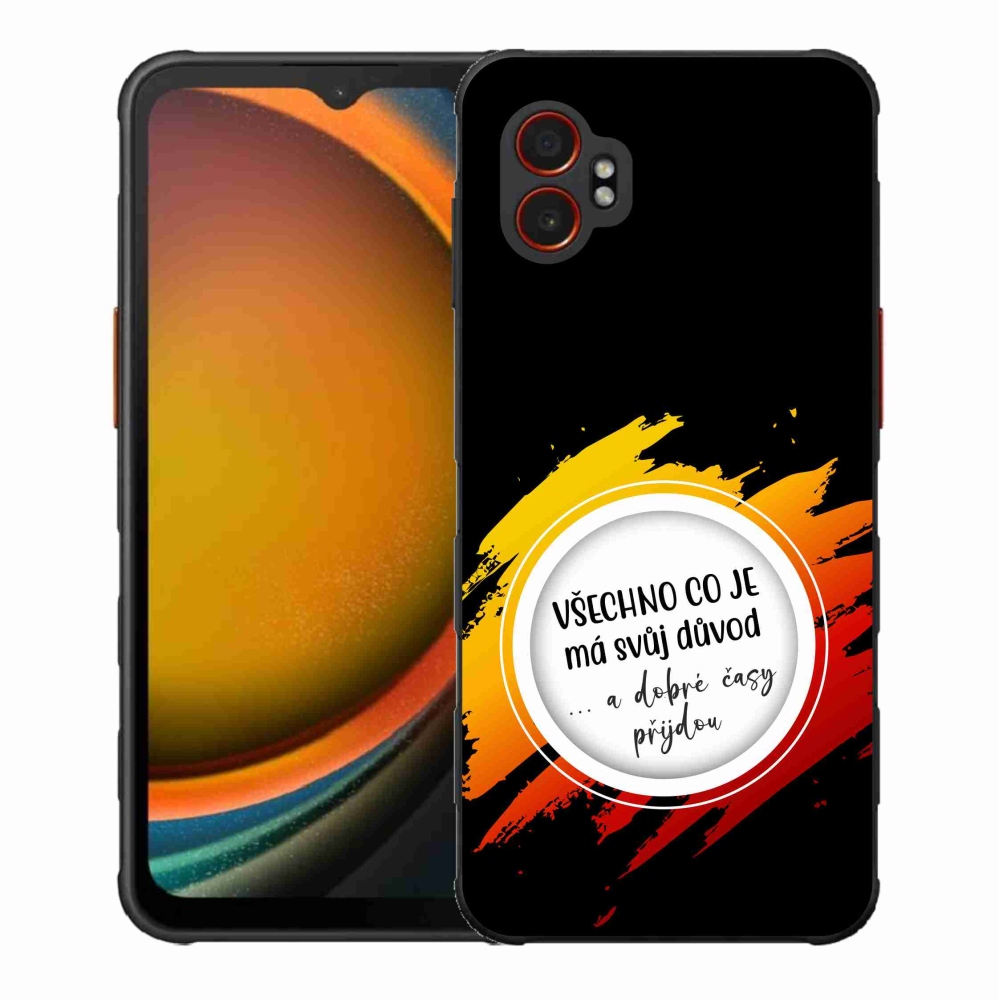 Gelový kryt mmCase na Samsung Galaxy Xcover 7 Pro - citát 3 černé pozadí