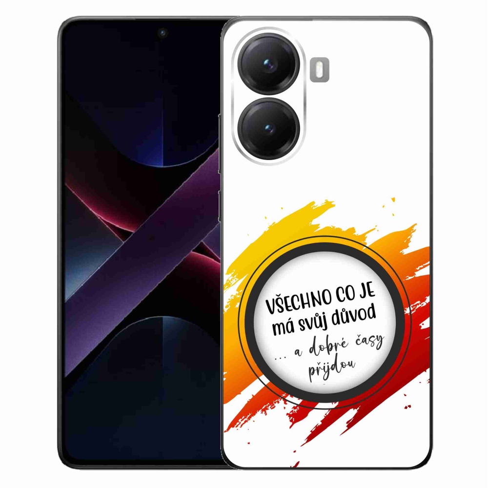Gelový kryt mmCase na Xiaomi Poco X7 Pro 5G - citát 3 bílé pozadí