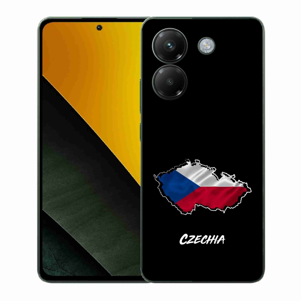 Gelový kryt mmCase na Xiaomi Poco M7 Pro 5G - Czechia černé pozadí