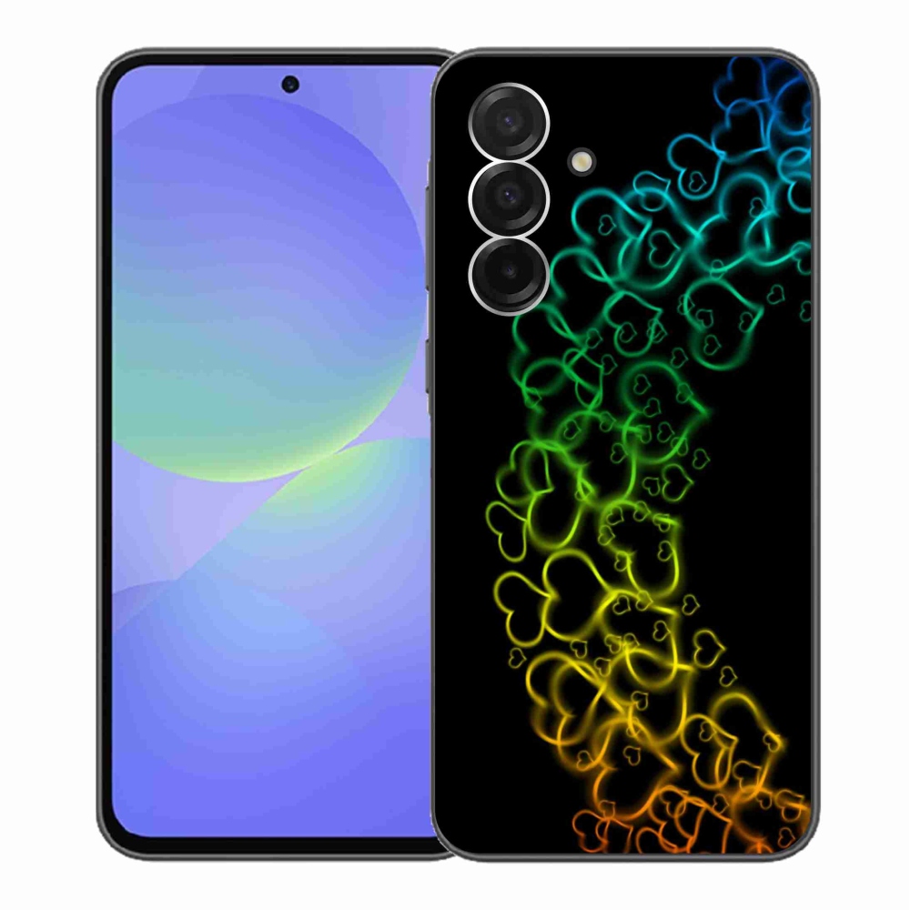 Gelový kryt mmCase na Samsung Galaxy A36 5G - barevná srdíčka