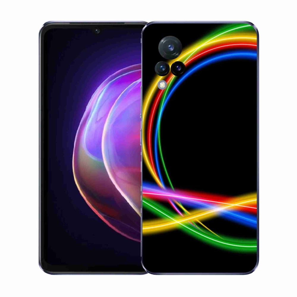 Gelový kryt mmCase na Vivo V21 4G/5G - neonové kruhy