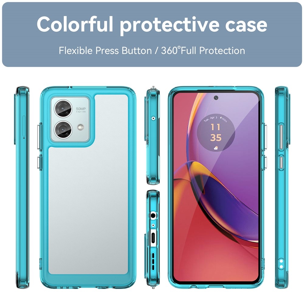 Gelový obal s pevnými zády na Motorola Moto G84 5G - světlemodrý