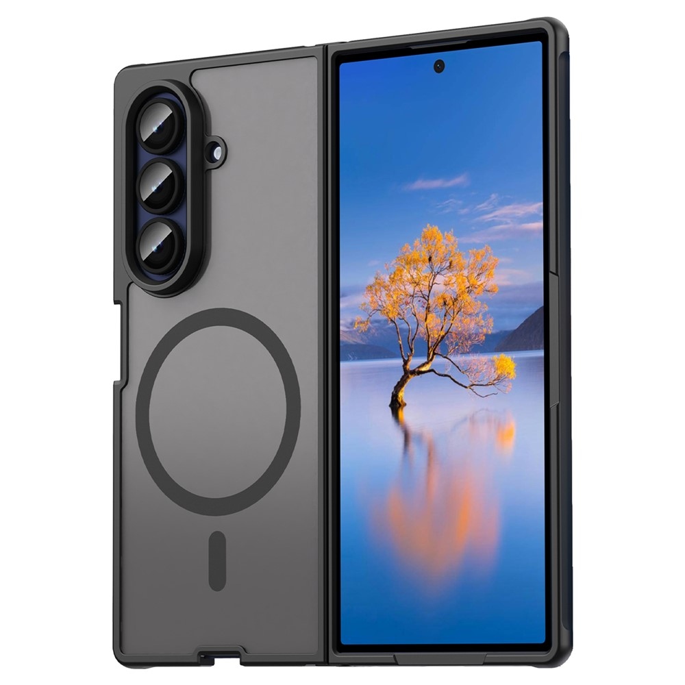 Case matný gelový obal s MagSafe na Samsung Galaxy Z Fold7 5G - černý