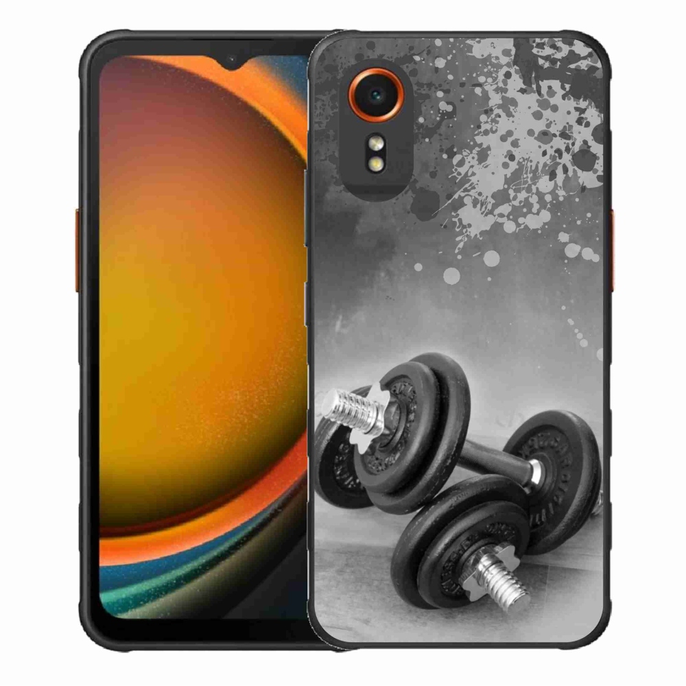 Gelový kryt mmCase na Samsung Galaxy Xcover 7 - činky 1