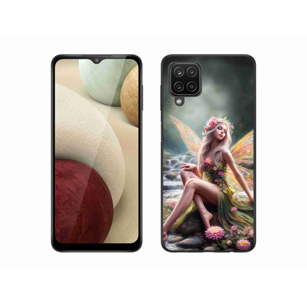 Gelový kryt mmCase na Samsung Galaxy A12 - motýlí žena 1
