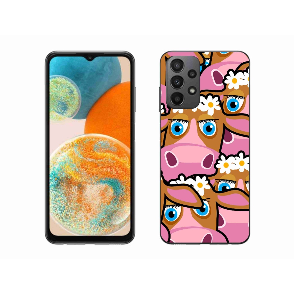 Gelový kryt mmCase na Samsung Galaxy A23 4G/5G - kreslené kravičky