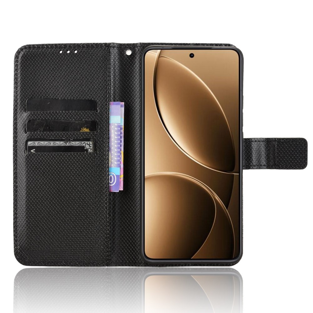 Diamond knížkové pouzdro na Xiaomi Poco F7 Pro 5G/Poco F7 Ultra 5G - černé