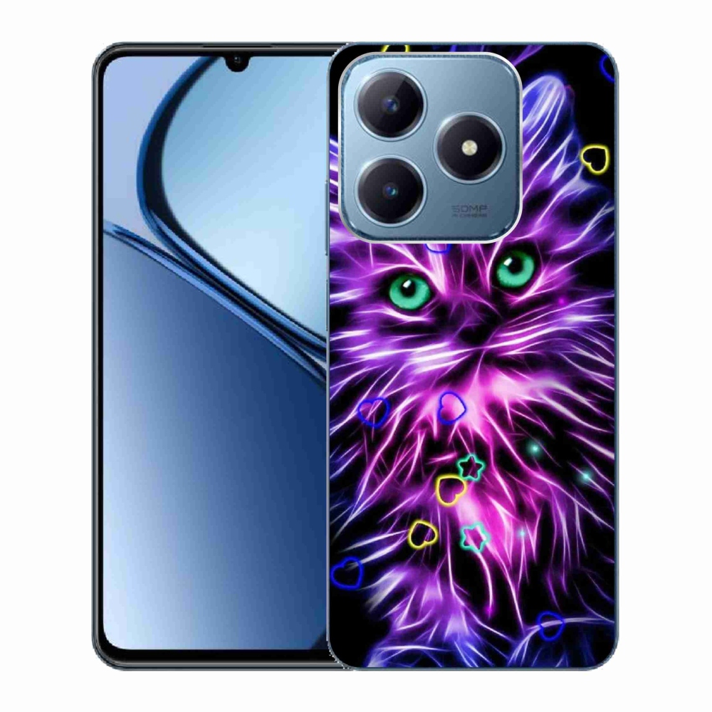 Gelový kryt mmCase na Realme C63 - abstraktní kočka