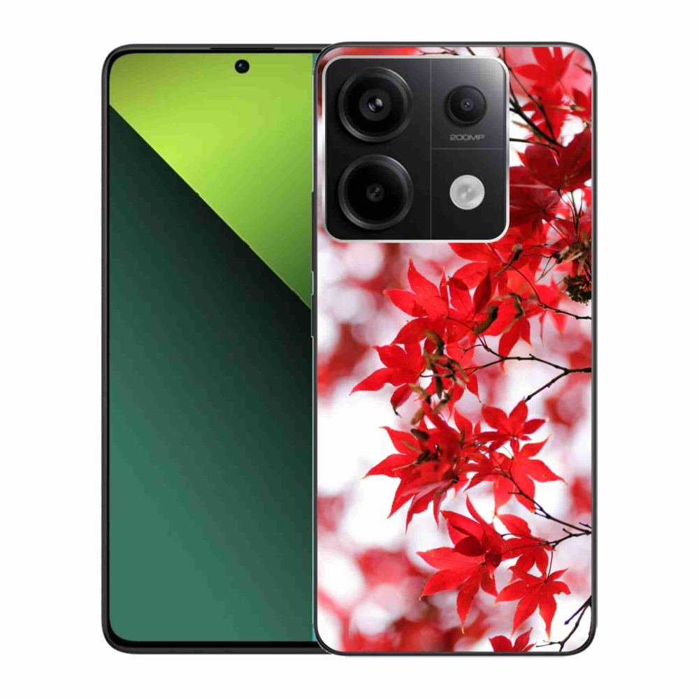 Gelový kryt mmCase na Xiaomi Redmi Note 13 Pro 5G/Poco X6 5G - červené listy