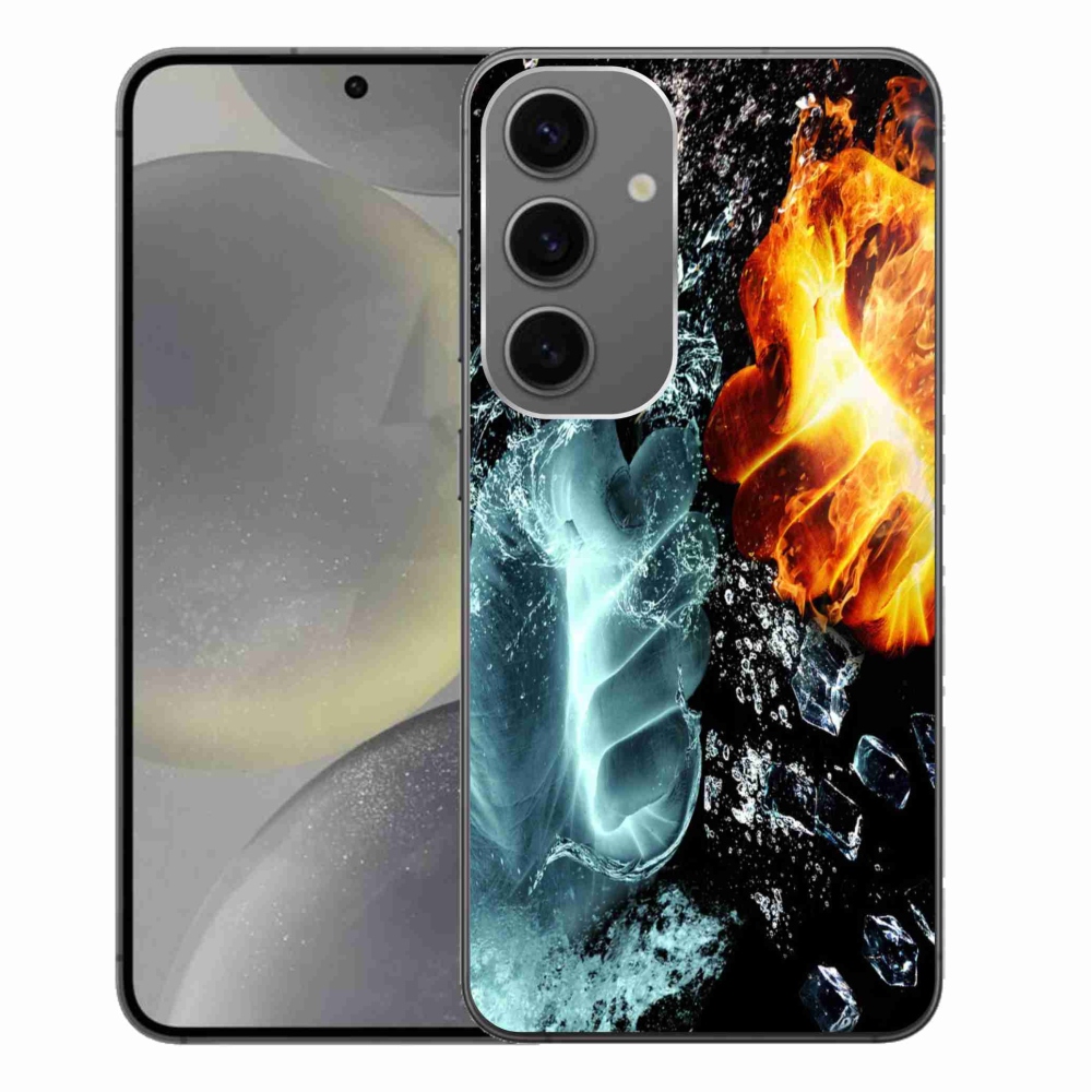 Gelový kryt mmCase na Samsung Galaxy S24+ - voda a oheň