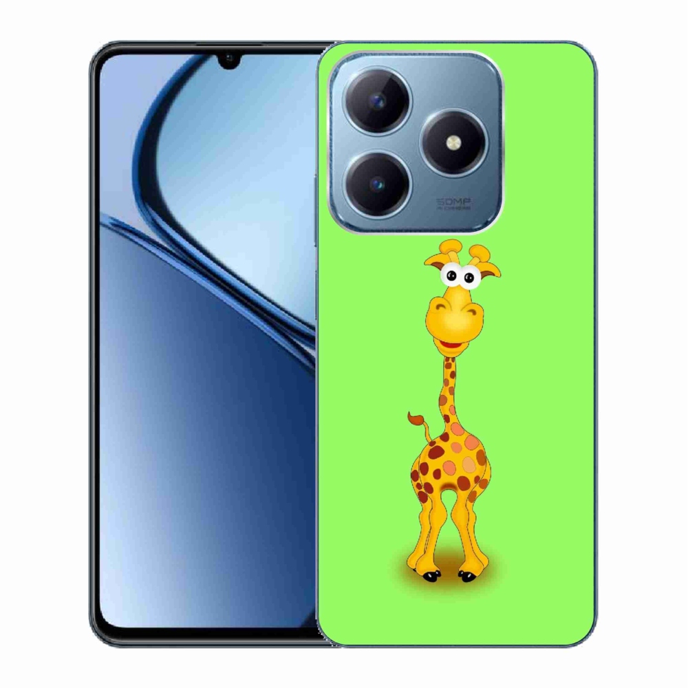 Gelový kryt mmCase na Realme C63 - kreslená žirafa