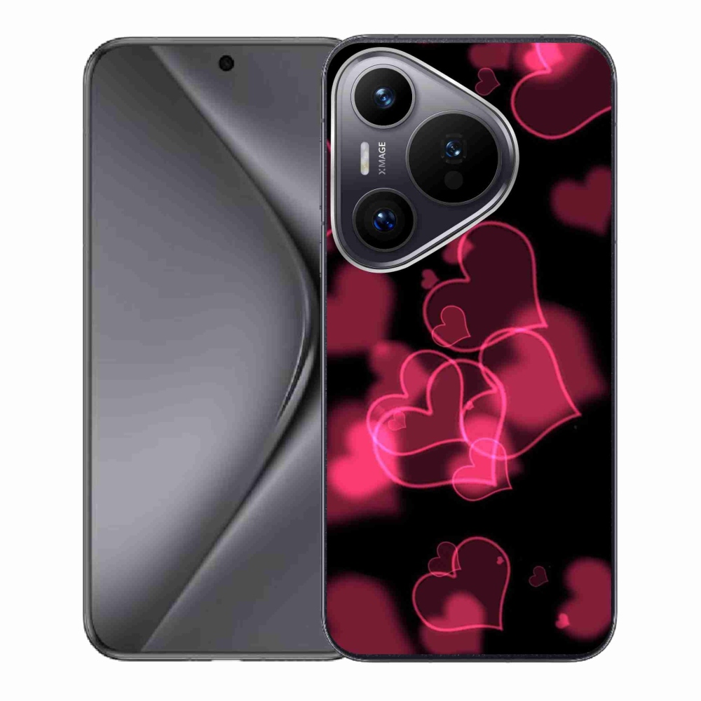 Gelový kryt mmCase na Huawei Pura 70 - červená srdíčka