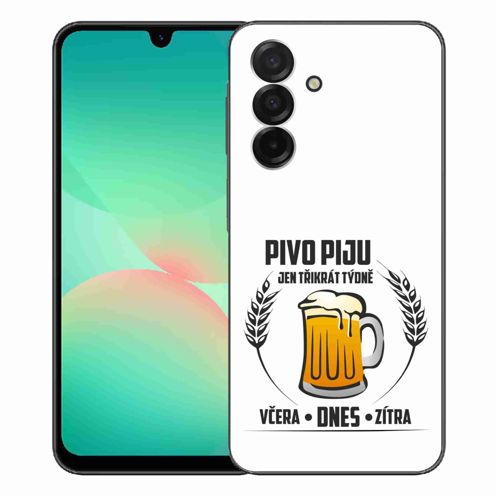 Gelový kryt mmCase na Samsung Galaxy A26 5G - pivní motiv bílé pozadí
