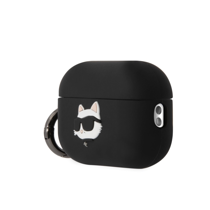 Karl Lagerfeld 3D Logo NFT Choupette Head Silikonové Pouzdro pro Airpods Pro 2 Black