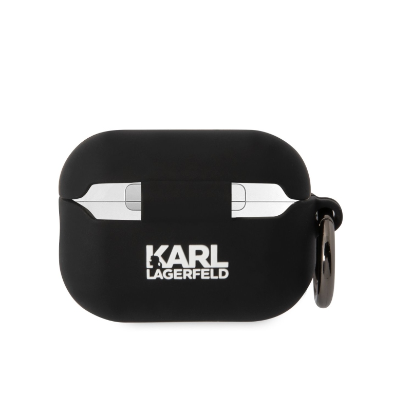 Karl Lagerfeld 3D Logo NFT Karl Head Silikonové Pouzdro pro Airpods Pro 2 Black