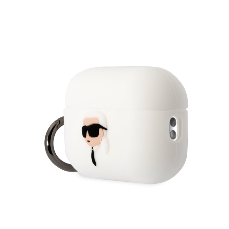 Karl Lagerfeld 3D Logo NFT Karl Head silikonový pouzdro pro Airpods Pro 2 bílý