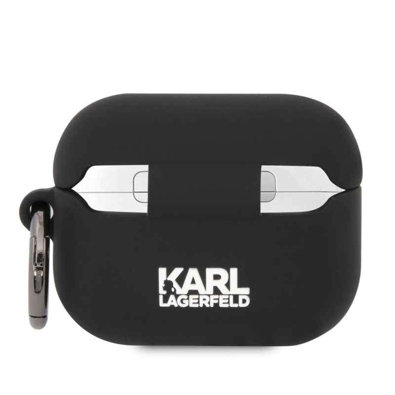 Karl Lagerfeld 3D Logo NFT Karl Head silikonový pouzdro pro Airpods Pro černý