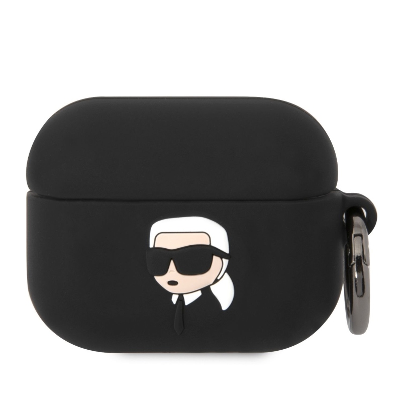 Karl Lagerfeld 3D Logo NFT Karl Head silikonový pouzdro pro Airpods Pro černý
