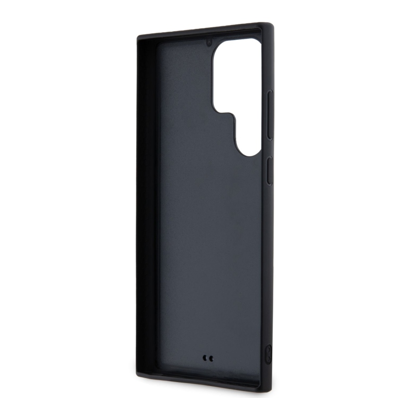 Karl Lagerfeld 3D Rubber Glitter Logo Zadní Kryt pro Samsung Galaxy S24 Ultra Black