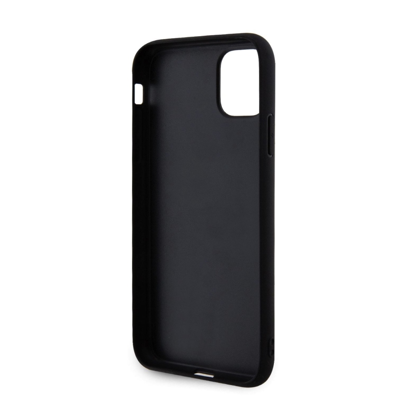 Karl Lagerfeld 3D Rubber Karl and Choupette Zadní Kryt pro iPhone 11 Black