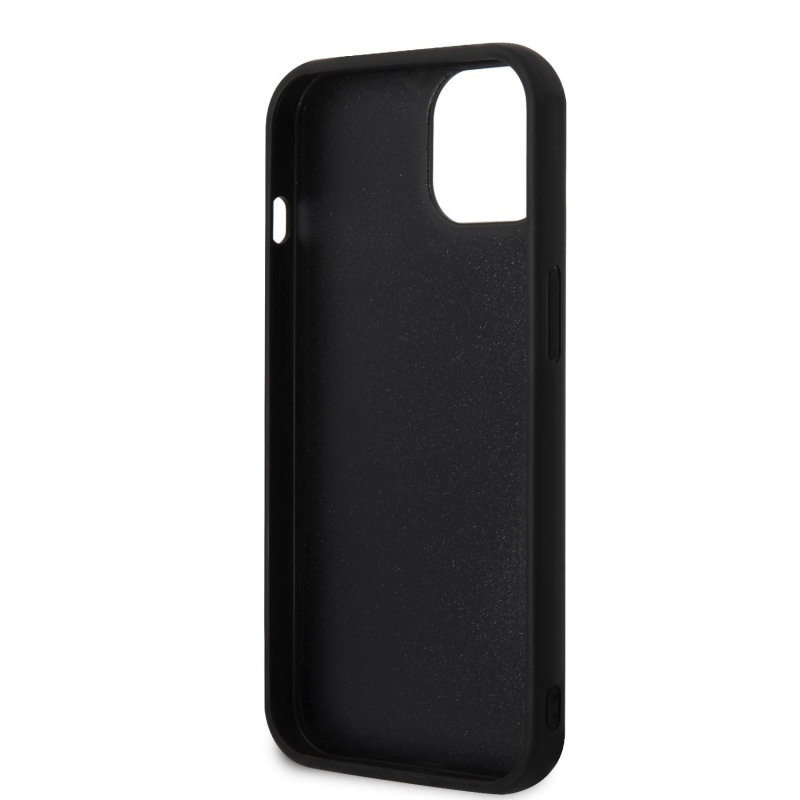 Karl Lagerfeld 3D Rubber Karl and Choupette Zadní Kryt pro iPhone 13 Black