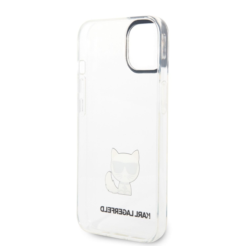 Karl Lagerfeld Choupette Logo zadní kryt pro iPhone 14 Plus průhledný