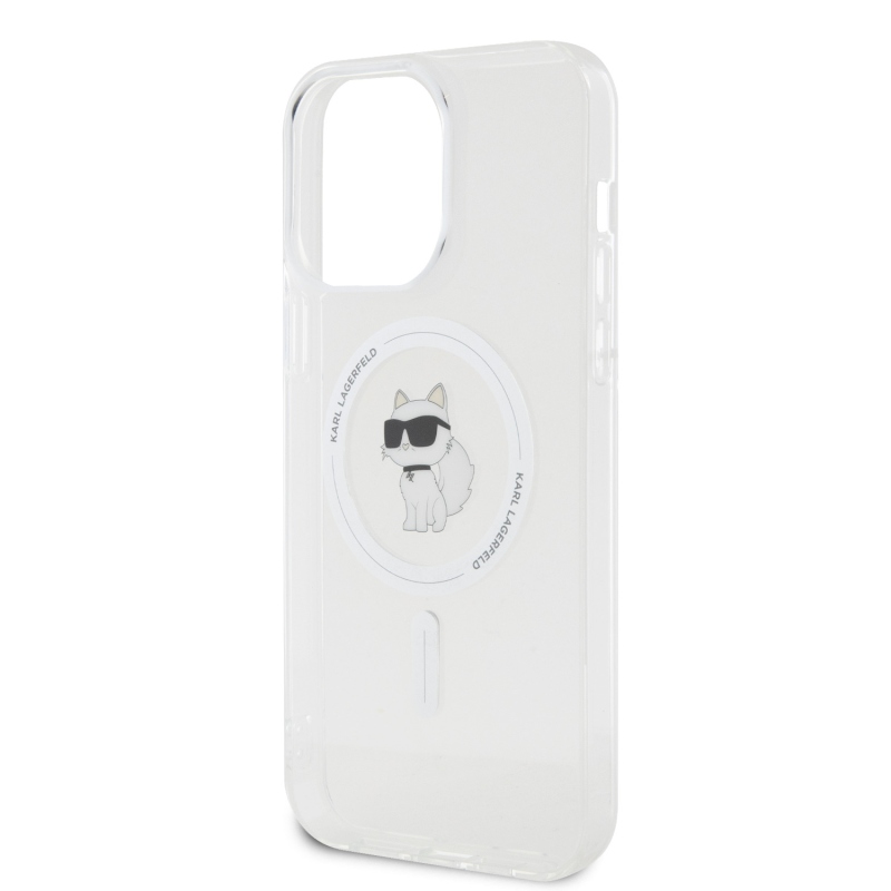 Karl Lagerfeld IML Choupette MagSafe zadní kryt pro iPhone 15 Pro Max průhledný