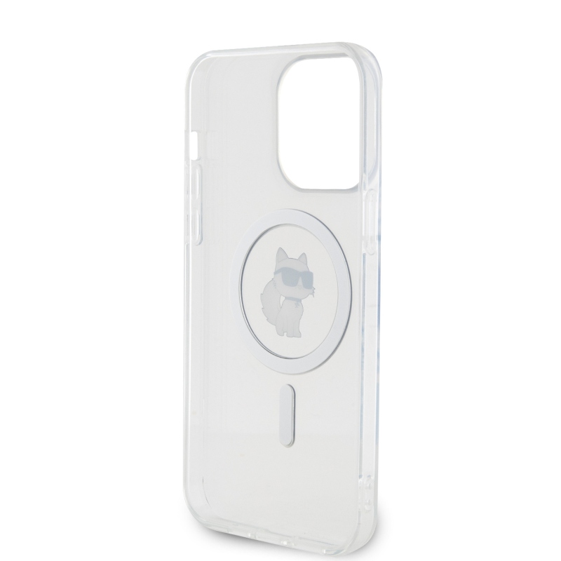 Karl Lagerfeld IML Choupette MagSafe zadní kryt pro iPhone 15 Pro Max průhledný