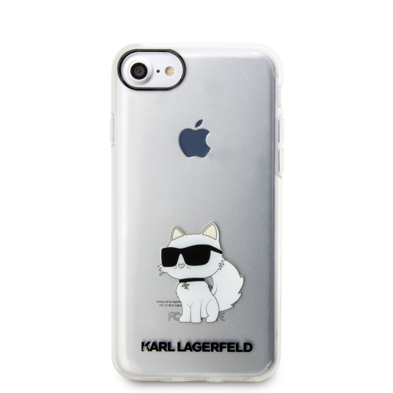 Karl Lagerfeld IML Choupette NFT zadní kryt pro iPhone 7/8/SE2020/SE2022 průhledný