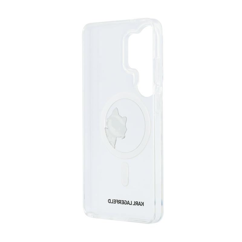 Karl Lagerfeld IML Choupette Peekaboo Logo Magnetic Zadní Kryt pro Samsung Galaxy S26 Ultra Transparent