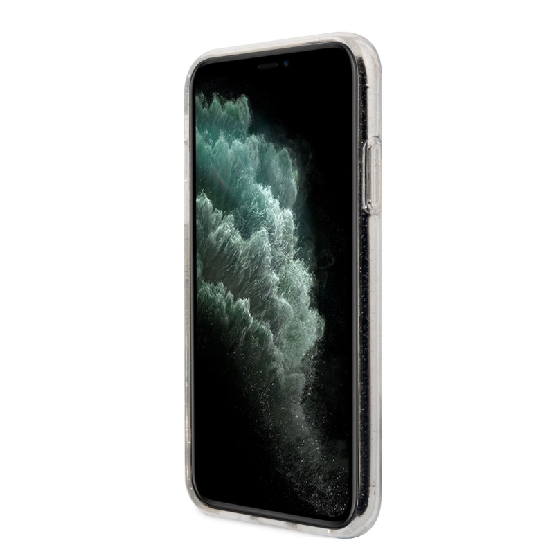 Karl Lagerfeld IML Glitter Karl and Choupette NFT Zadní Kryt pro iPhone 11 - průhledný