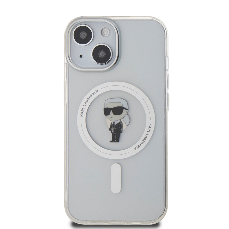 Karl Lagerfeld IML Ikonik MagSafe Zadní Kryt pro iPhone 15 - průhledný