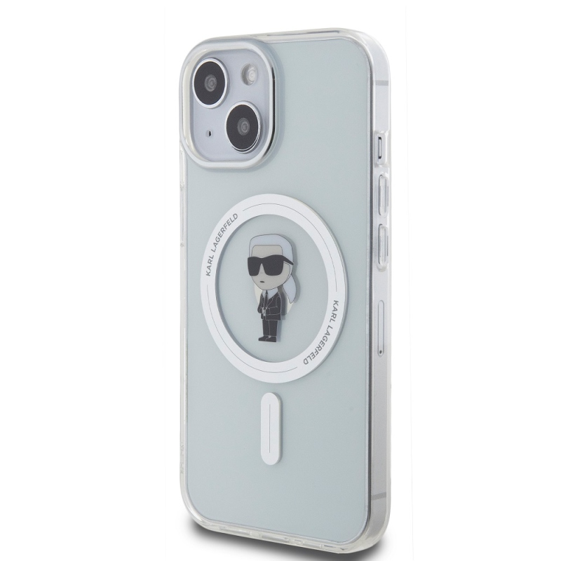 Karl Lagerfeld IML Ikonik MagSafe Zadní Kryt pro iPhone 15 - průhledný