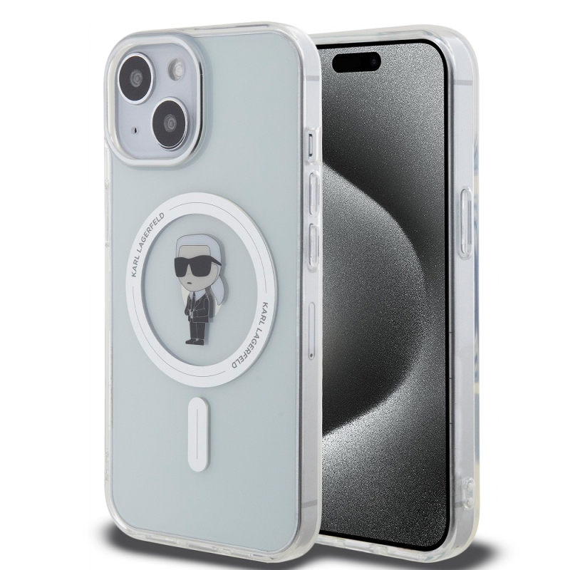 Karl Lagerfeld IML Ikonik MagSafe Zadní Kryt pro iPhone 15 - průhledný