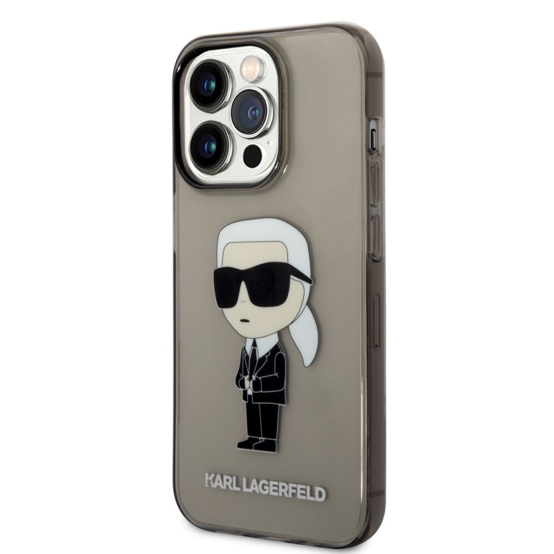Karl Lagerfeld IML Ikonik NFT zadní kryt pro iPhone 14 Pro černý