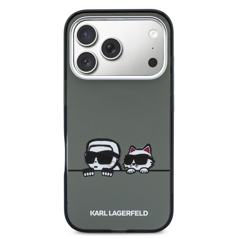 Karl Lagerfeld IML K&CH Heads Logo MagSafe Zadní Kryt pro iPhone 17 Pro Max Black