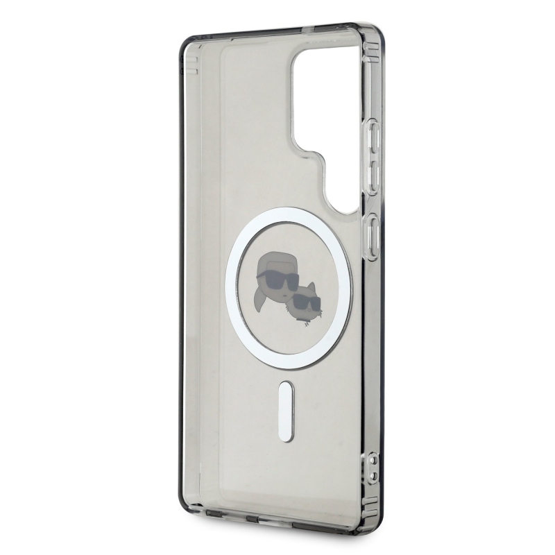 Karl Lagerfeld IML K&CH Heads MagSafe Zadní Kryt pro Samsung Galaxy S25 Ultra Black