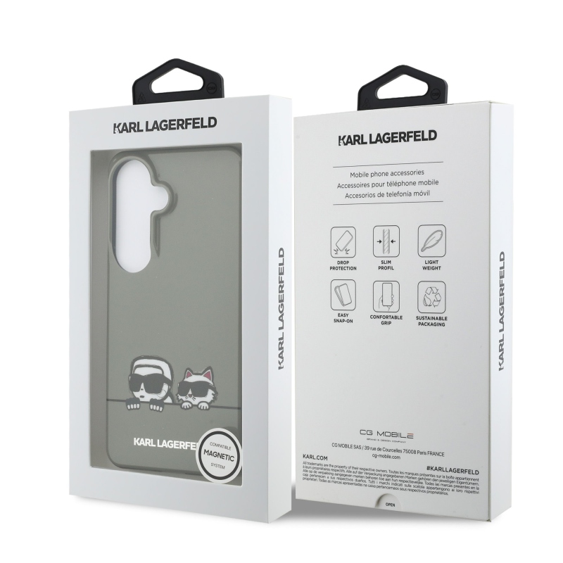 Karl Lagerfeld IML K&CH Peekaboo Logo Magnetic Zadní Kryt pro Samsung Galaxy S26 Black