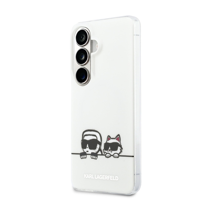Karl Lagerfeld IML K&CH Peekaboo Logo Magnetic Zadní Kryt pro Samsung Galaxy S26 White