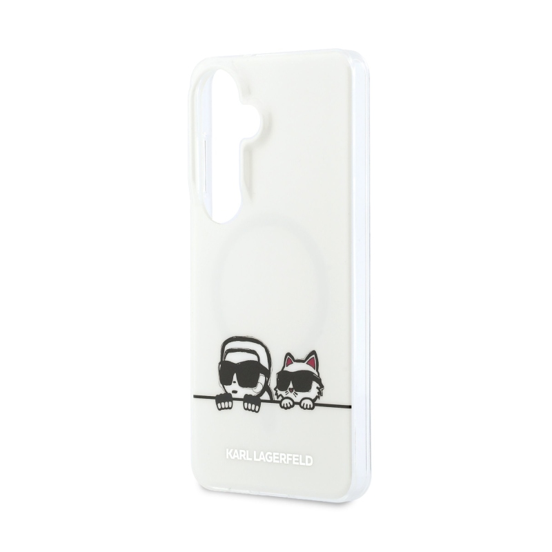 Karl Lagerfeld IML K&CH Peekaboo Logo Magnetic Zadní Kryt pro Samsung Galaxy S26 White